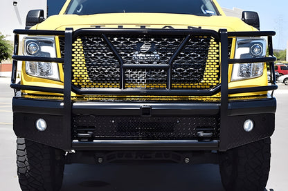 Steelcraft Nissan Titan XD 2016-2021 HD Replacement Front Bumper With Grille Guard Supports Front Emblem Camera - HD14080RC