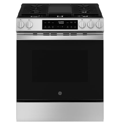 GE APPLIANCES GGS500SVSS GE(R) 30" Slide-In Front Control Gas Range - GGS500SVSS-KT