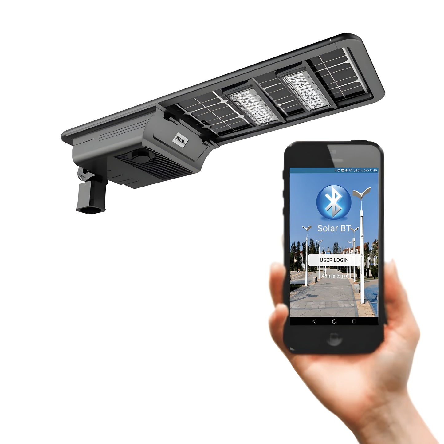 AVS Energy Solar LED Street Light 30 Watt 6091 Lumens 5000K Smart Street Light Parking Lot Light Solar All in One Street Light  - AVS-AI1SE-30W