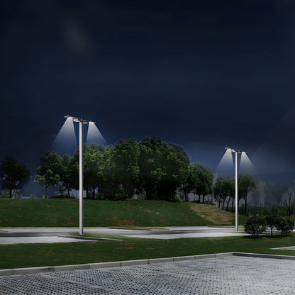 AVS Energy Solar LED Street Light 50 Watt 10091 Lumens 5000K Smart Street Light Parking Lot Light Solar All in One Street Light  - AVS Energy