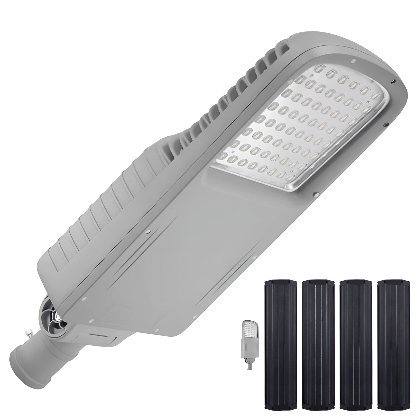 AVS Energy Solar LED Street Light 100 Watt 12800 Lumens 5000K | Smart Street Light Built In Bluetooth | All in One SE Street Light  - AVS-CYS-100W