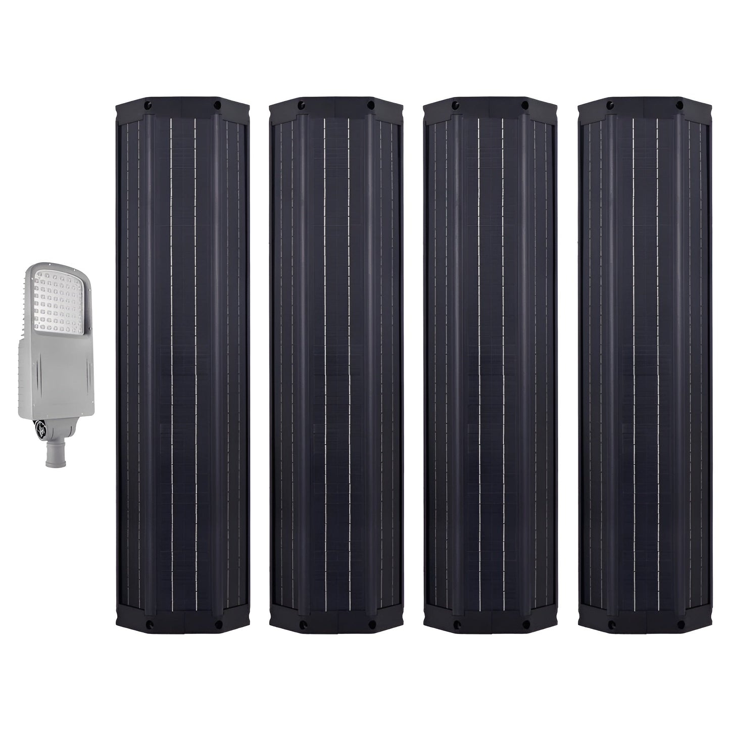 AVS Energy Solar LED Street Light 100 Watt 12800 Lumens 5000K | Smart Street Light Built In Bluetooth | All in One SE Street Light  - AVS-CYS-100W