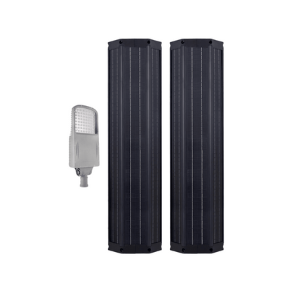 Solar LED Street Light 50 Watt 6200 Lumens 5000K | Smart Street Light Built In Bluetooth | All in One SE Street Light - AVS-CYS-50W