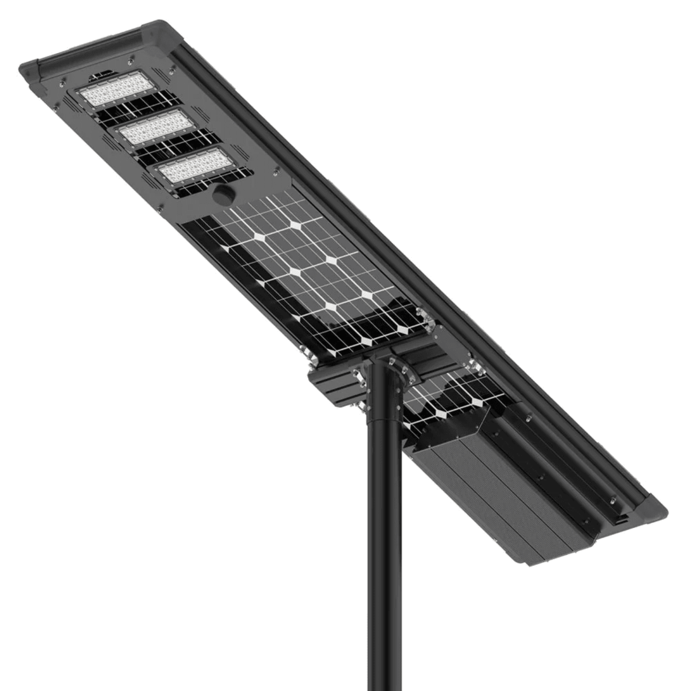 AVS Energy Solar LED Street Light 100 Watt 18000 Lumens 5000K Parking Lot Light Solar All in One Street Light  - AVS-BF02-100W