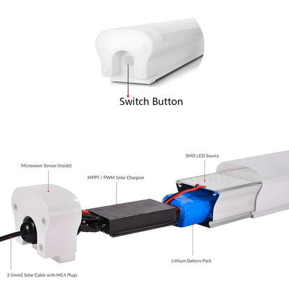 AVS Energy Solar Carport/Portable Light 24 Watt 3000 Lumens 5000K  - AVS-SCL24W