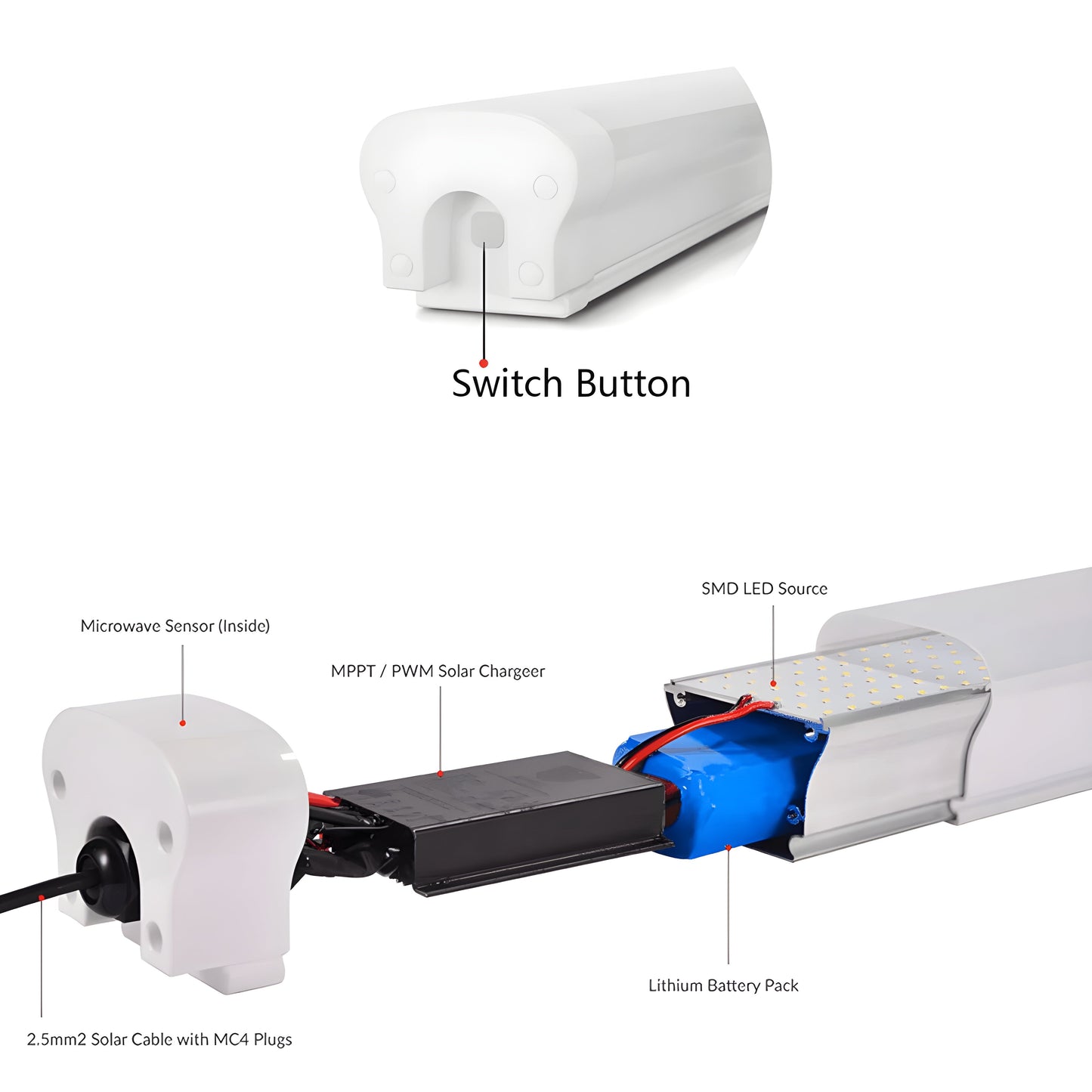 AVS Energy Solar Carport/Portable Light 36 Watt 4200 Lumens 5000K - AVS-SCL36W