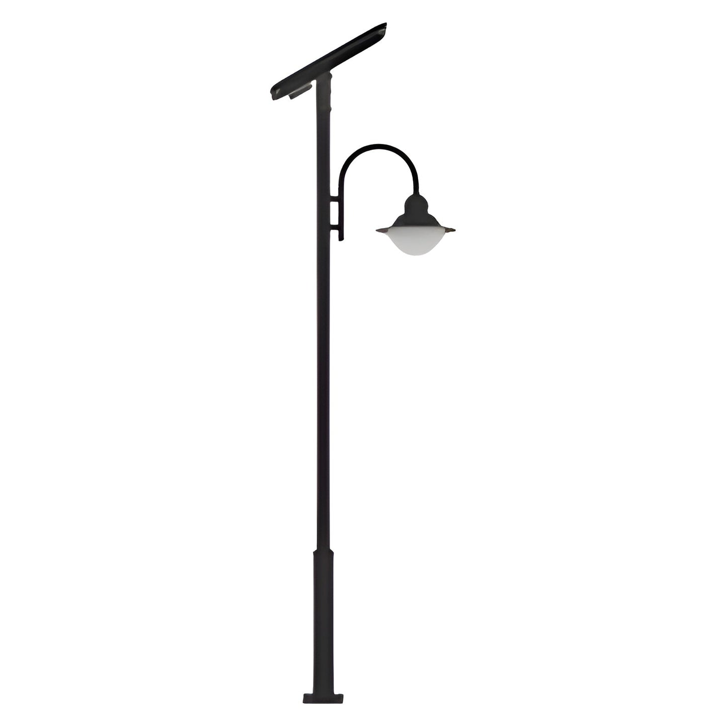 AVS Energy Solar Street Pole Light 20 Watt 3000 Lumens 5000K Black Housing Pathway Lighting Garden Light Solar Post Top CAPE Light -  AVS-CAPE-20W