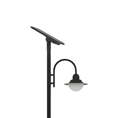 AVS Energy Solar Street Pole Light 40 Watt 6000 Lumens 5000K Black Housing Pathway Lighting Garden Light Solar Post Top CAPE Light - AVS-CAPE-40W