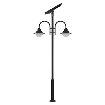 AVS Energy Solar Street Pole Light 2 x 20 Watt 2 x 3000 Lumens 5000K Black Housing Pathway Lighting Garden Light Solar Post Top CAPE Light - AVS-CAPE-2X20W