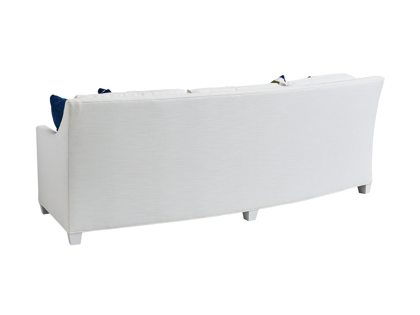 Modway Furniture Valenza Luxe Curved Sofa with Platinum Finish and Elegant Silver Accents for Modern Living Spaces