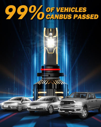 Auxbeam 9005+9006 LED Headlight Bulbs 240W 40000LM GX-ULTRA Series 6500K Cool White | 4 Bulbs - GP00010784