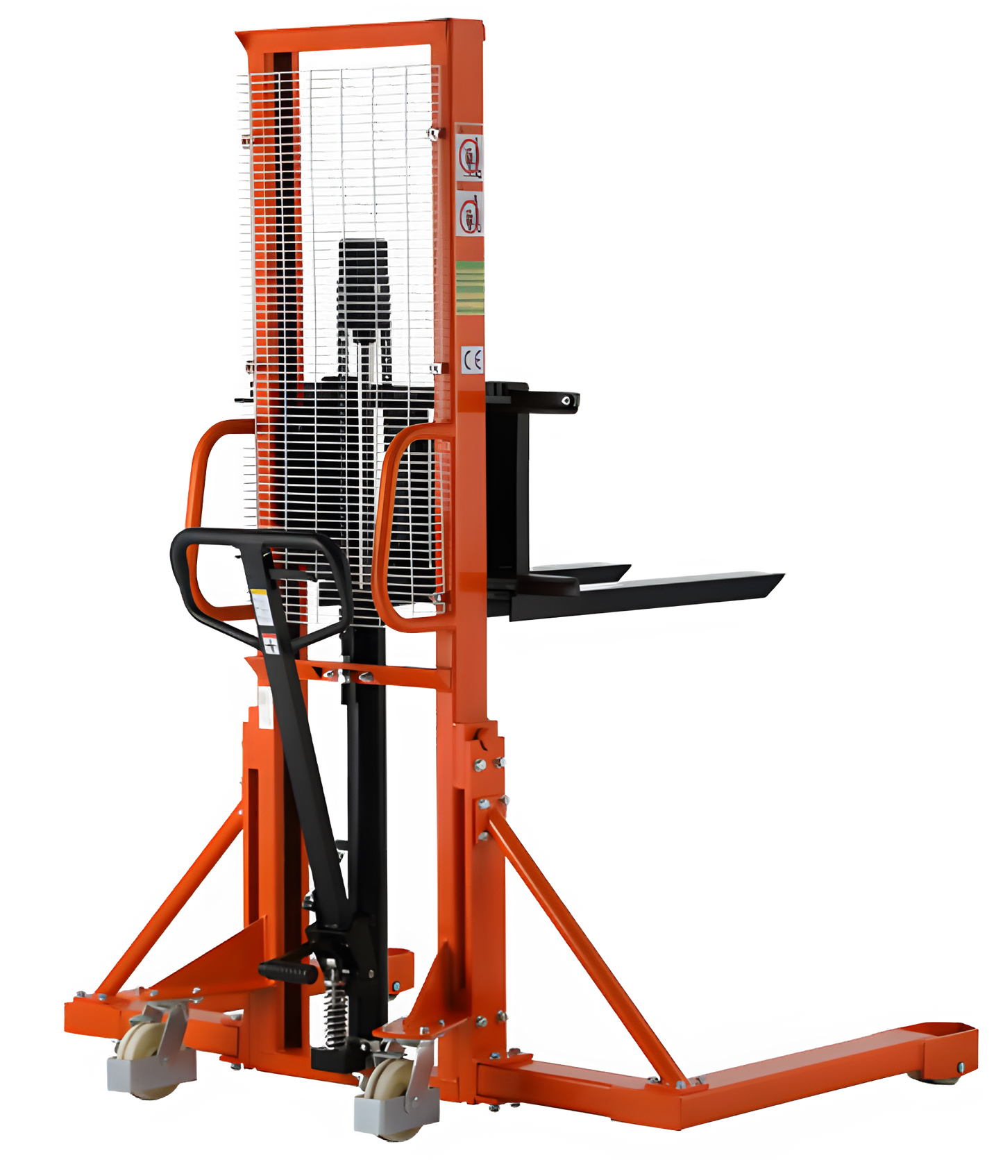 Tory Carrier Manual Pallet Stacker with Straddle legs 1100 lbs. 63" Lifting Height New - MSSL1163