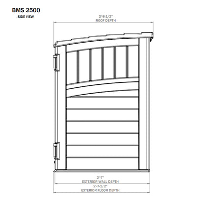 Suncast 53 x 31.5 x 45.5" Resin Storage Shed w/ Reinforced Floor, Ivory (2 Pack) - 111743