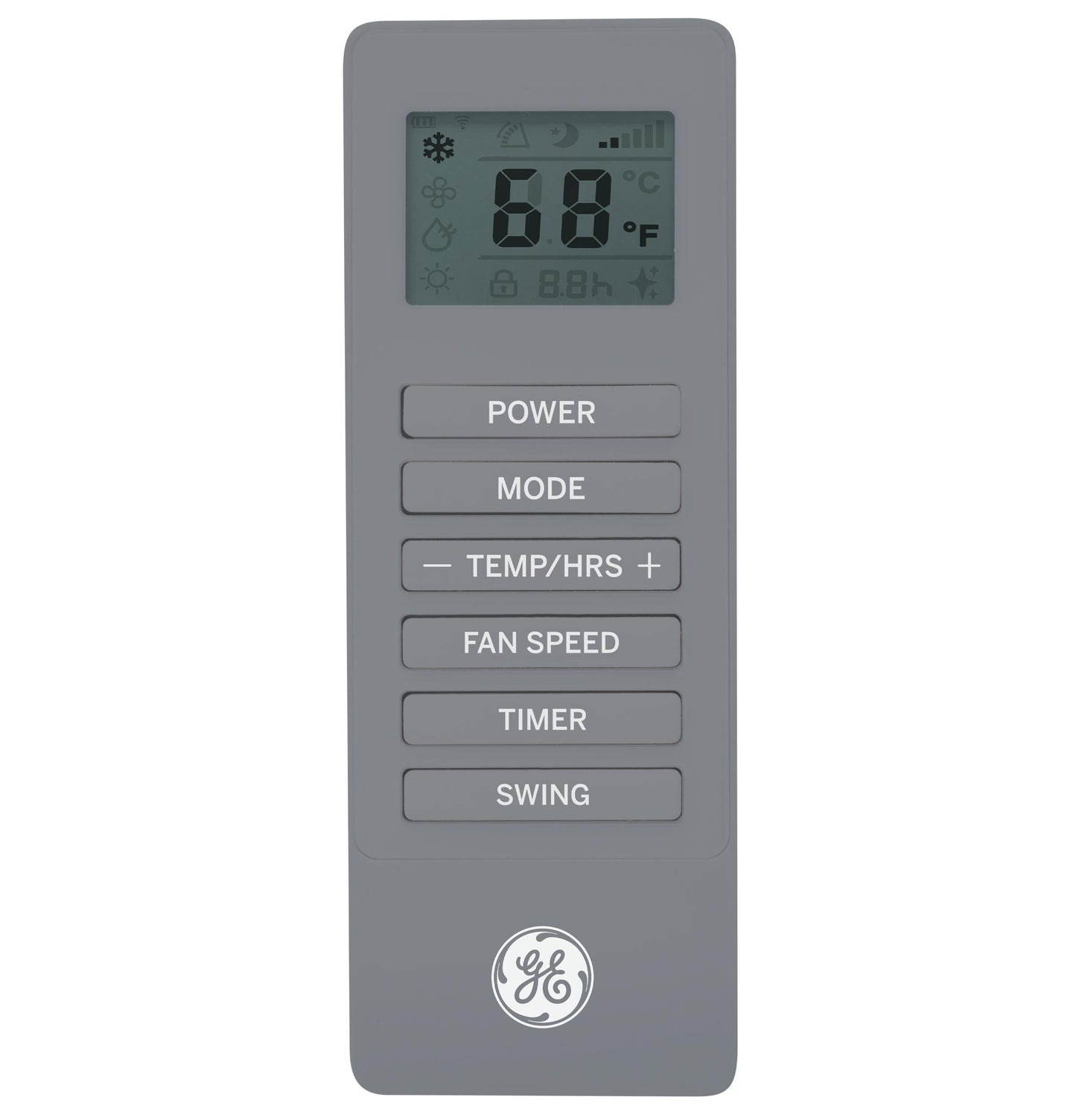 GE APPLIANCES APSD08JASG GE(R) 8,500 BTU Heat/Cool Portable Air Conditioner with Dehumidifier and Remote, Grey - APSD08JASG-KT