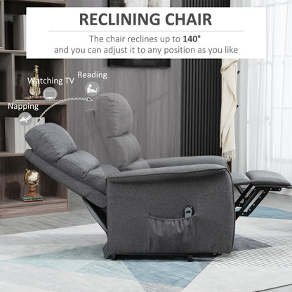 HOMCOM Power Lift Recliner Chair for Elderly – B07Y99CJJF-1