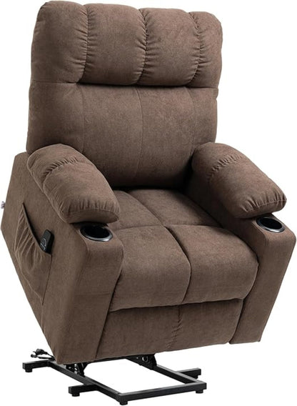 HomCom Electric Power Lift Chair Recliners for Elderly, Oversized Living Room Recliner Chair - B0CL3RYV4P-1