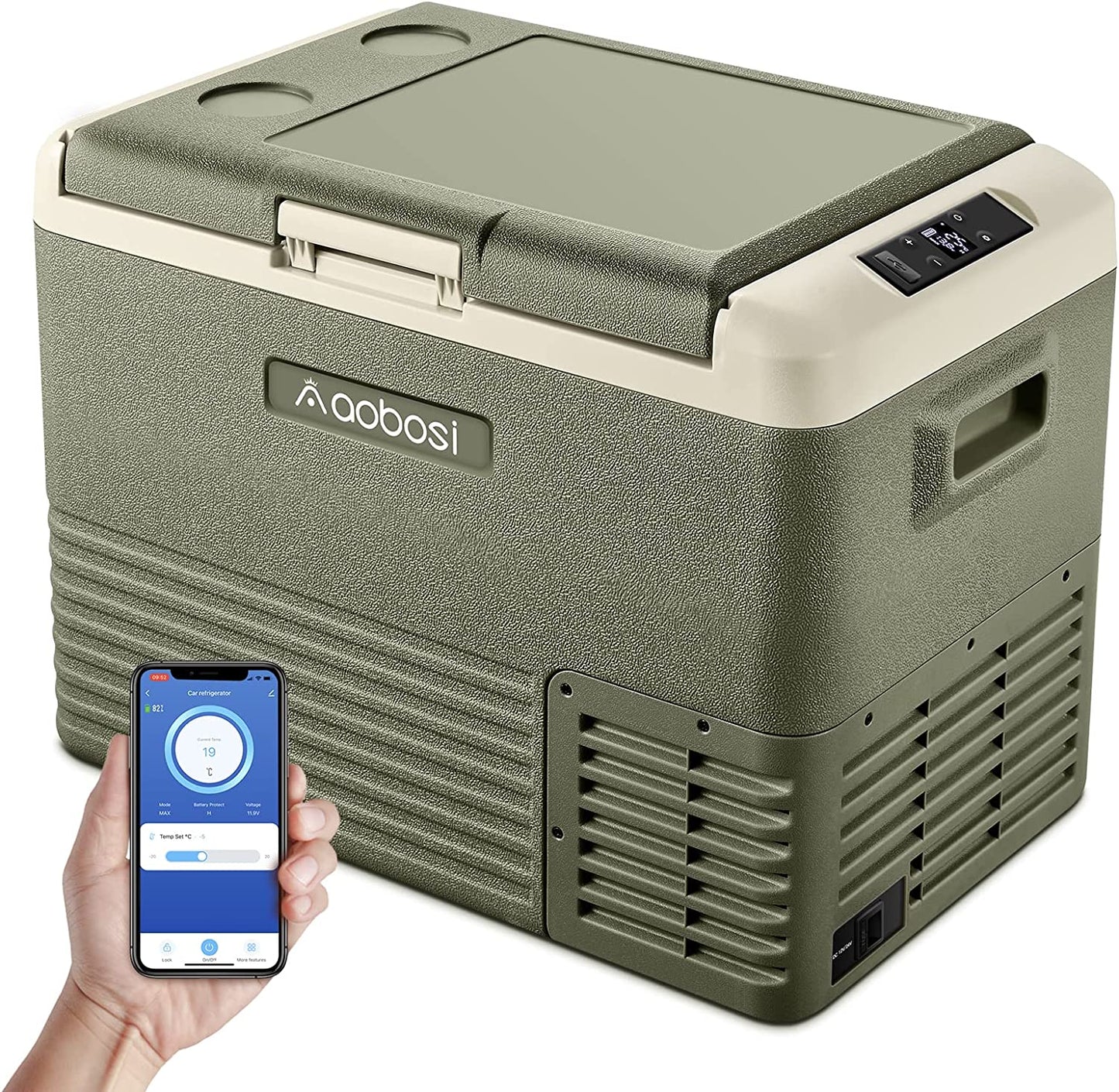 AOBOSI 12 Volt Car Fridge 42Qt/40L Green - CL40-GN-WIFI