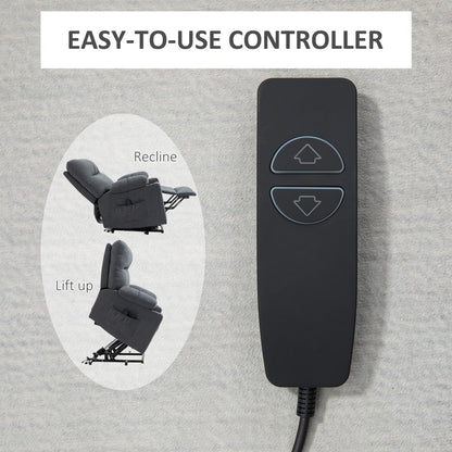 HomCom Electric Power Lift Chair Recliners for Elderly, Oversized Living Room Recliner Chair - B0CL3RYV4P-1