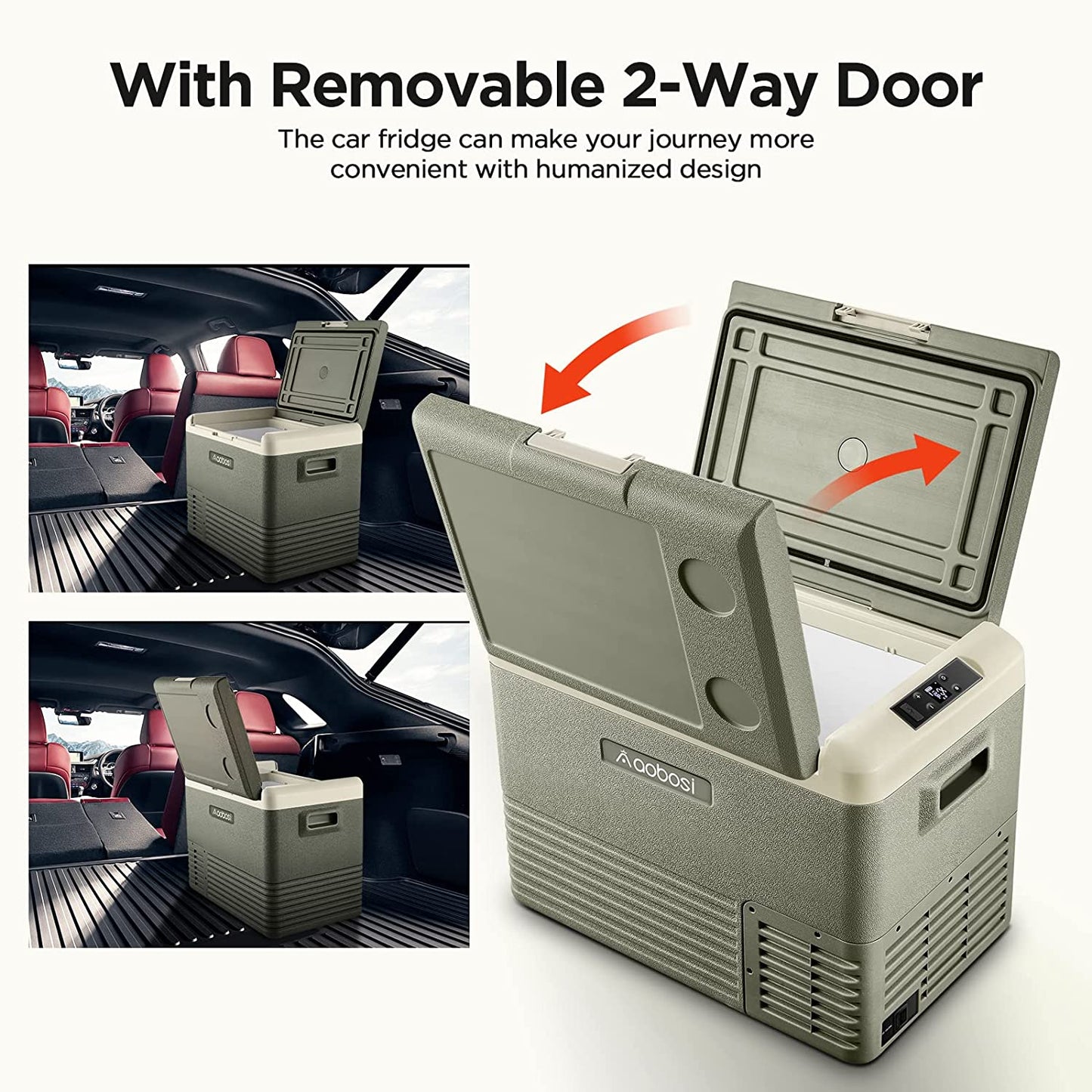 AOBOSI 12 Volt Car Fridge 42Qt/40L Green - CL40-GN-WIFI