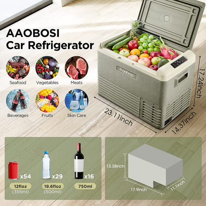 AOBOSI 12 Volt Car Fridge 42Qt/40L Green - CL40-GN-WIFI