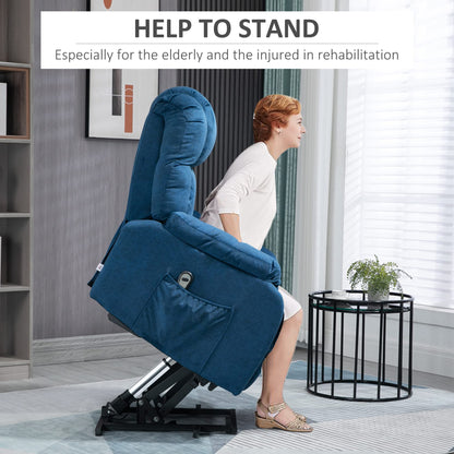 HomCom Power Lift Chair, Electric Recliner for The Elderly, Compact Living Room Chair - B09MYGQ94R-1