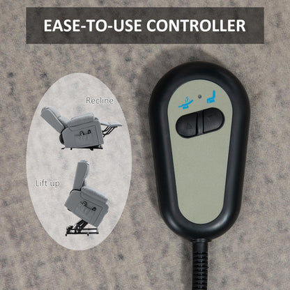 HomCom Electric Power Lift Recliner Chair, PU Leather Reclining Chair with Vibration Massage, - B0CNG99YFX