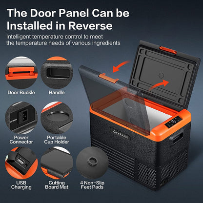 AOBOSI 12 Volt Car Refrigerator Single Zone 42Qt/40L - ‎CL40