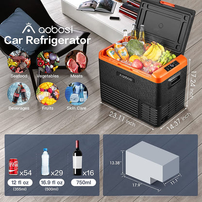 AOBOSI 12 Volt Car Refrigerator Single Zone 42Qt/40L - ‎CL40