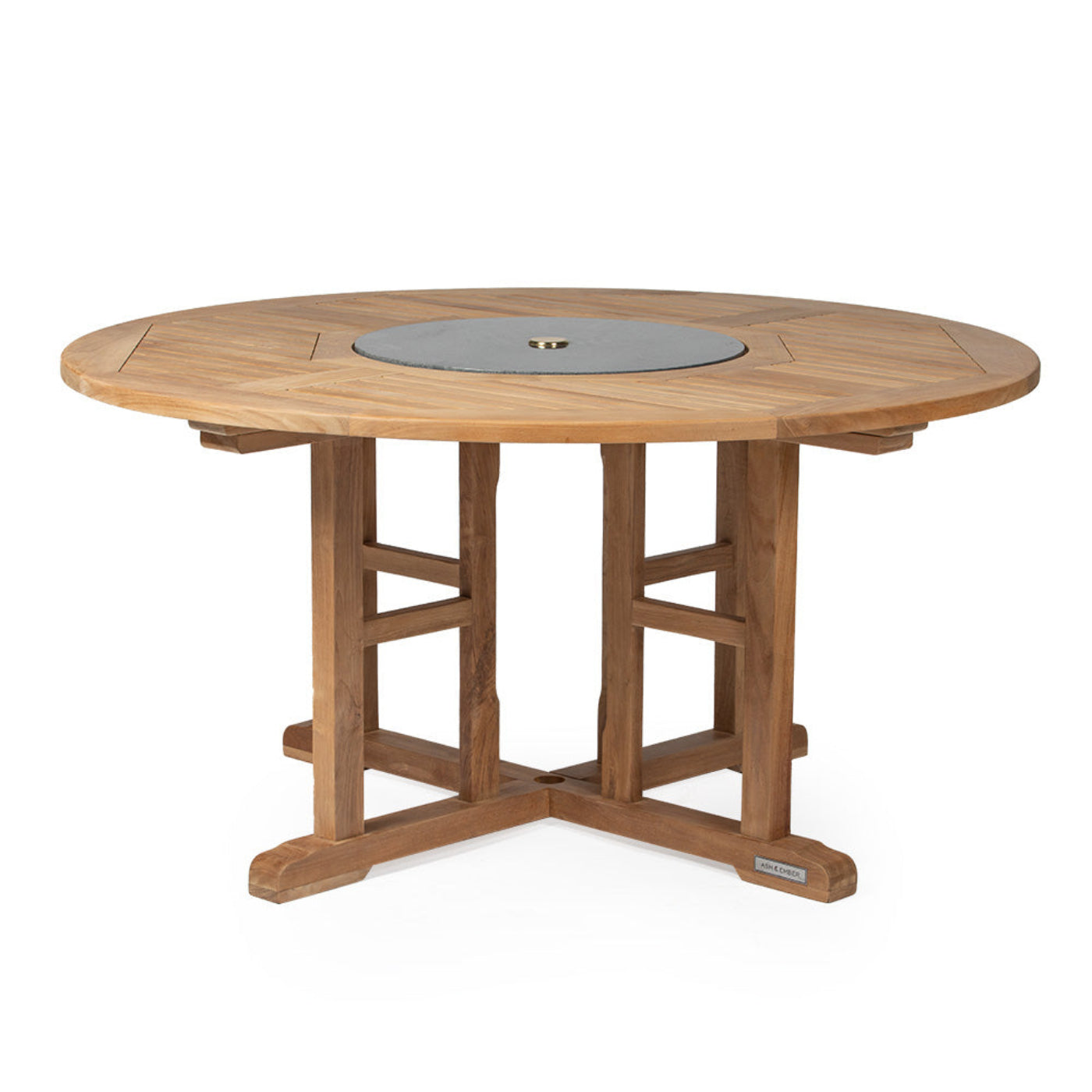 Ash & Ember Luna Grade A Teak 59" Lazy Susan Table - 899233