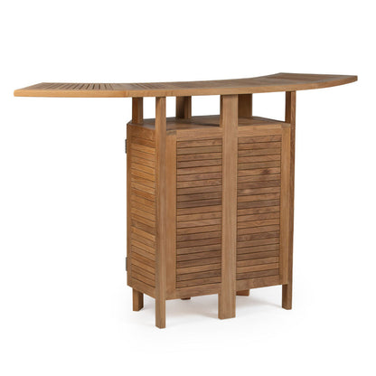 Ash & Ember Acadia Grade A Teak Folding Bar Cabinet - 899454