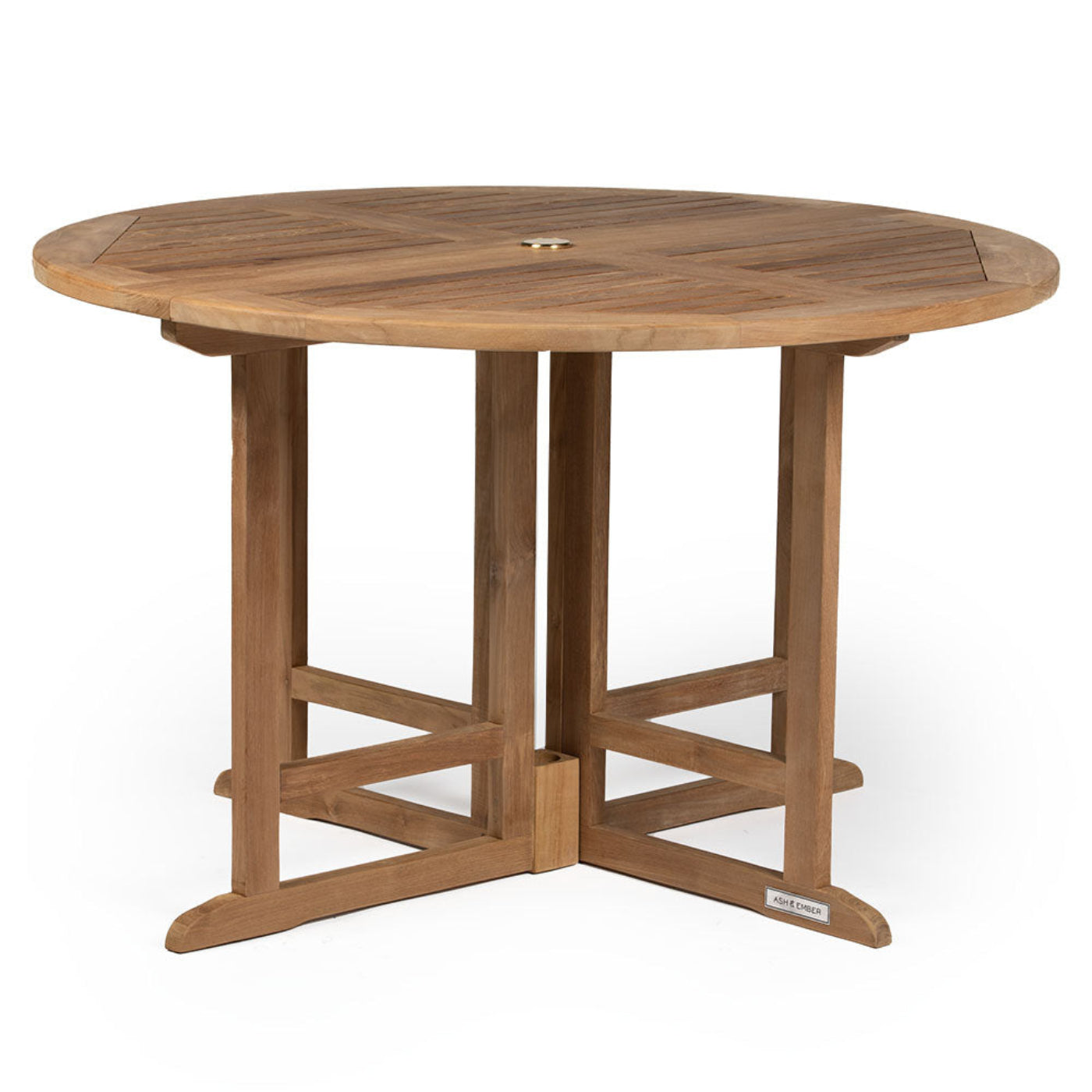Ash & Ember Scratch and Dent, Luna Grade A Teak 47" Folding Table - R899483