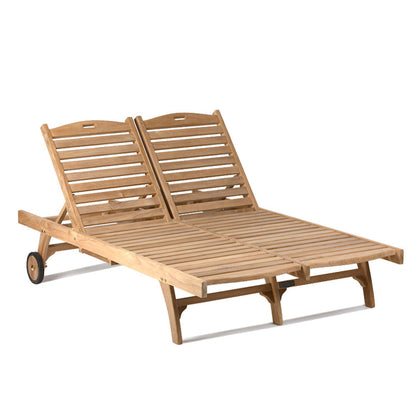 Ash & Ember Hawthorne Grade A Teak Double-Wide Lounge Chair - 899512