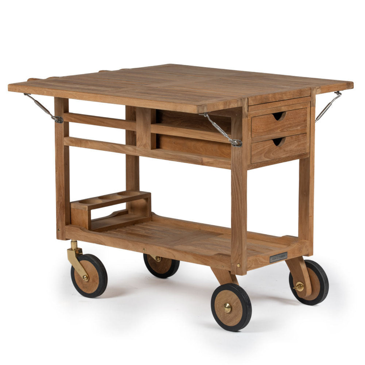 Ash & Ember Grade A Teak Serving Cart - 899517