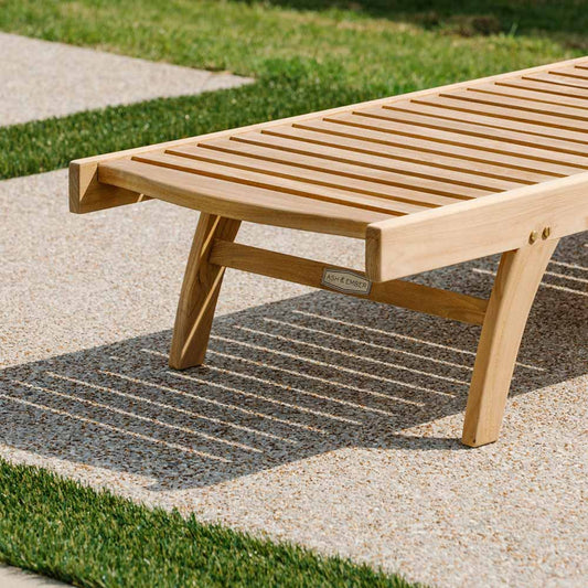 Ash & Ember Hawthorne Grade A Teak Reclining Lounge Chair - 899563