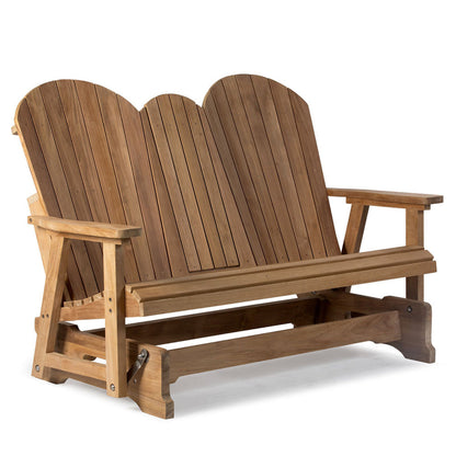 Ash & Ember Savannah Grade A Teak Adirondack Glider Bench - 899670