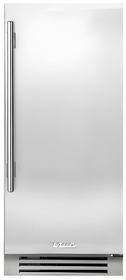 True Refrigeration: 15" Clear Ice Maker w/ Articulating/Soft Close Hinge, Stainless Door - TUI-15-L-SS-D