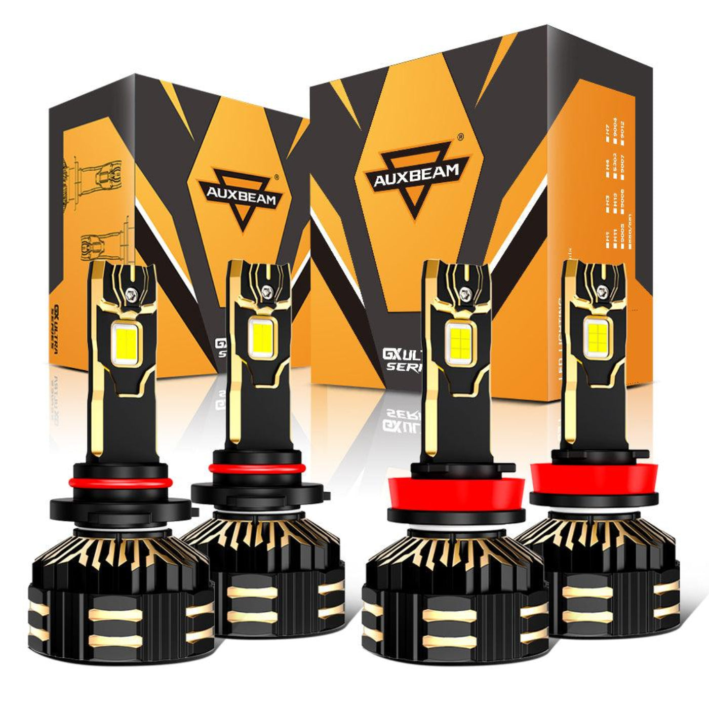 Auxbeam 9005+H11 LED Headlight Bulbs 240W 40000LM GX-ULTRA Series 6500K Cool White | 4 Bulbs - GP00010785