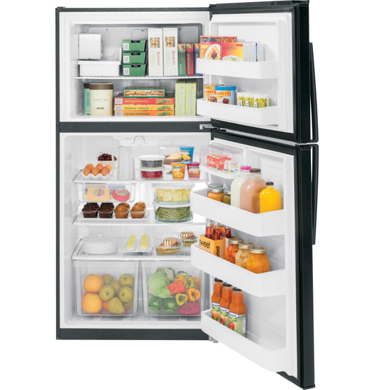 GE APPLIANCES GIE21GTHBB GE(R) ENERGY STAR(R) 21.1 Cu. Ft. Top-Freezer Refrigerator - GIE21GTHBB-KT
