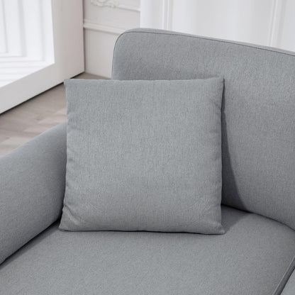 HomCom Reversible L-Shaped Sleeper Sectional Sofa, Gray - B0CVX1N2B8