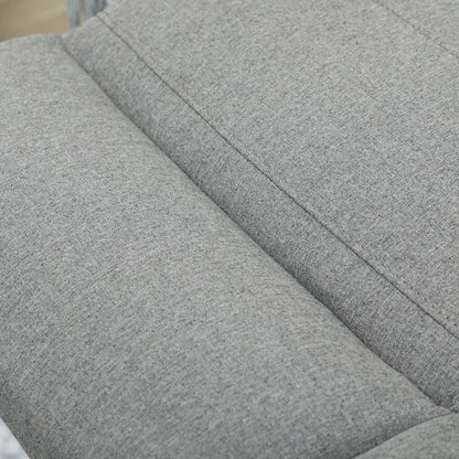 HomCom 2 Seater Recliner Sofa with Manual Pull Tab, Fabric Reclining Sofa, RV Couch, Home - B08TT573TL-1