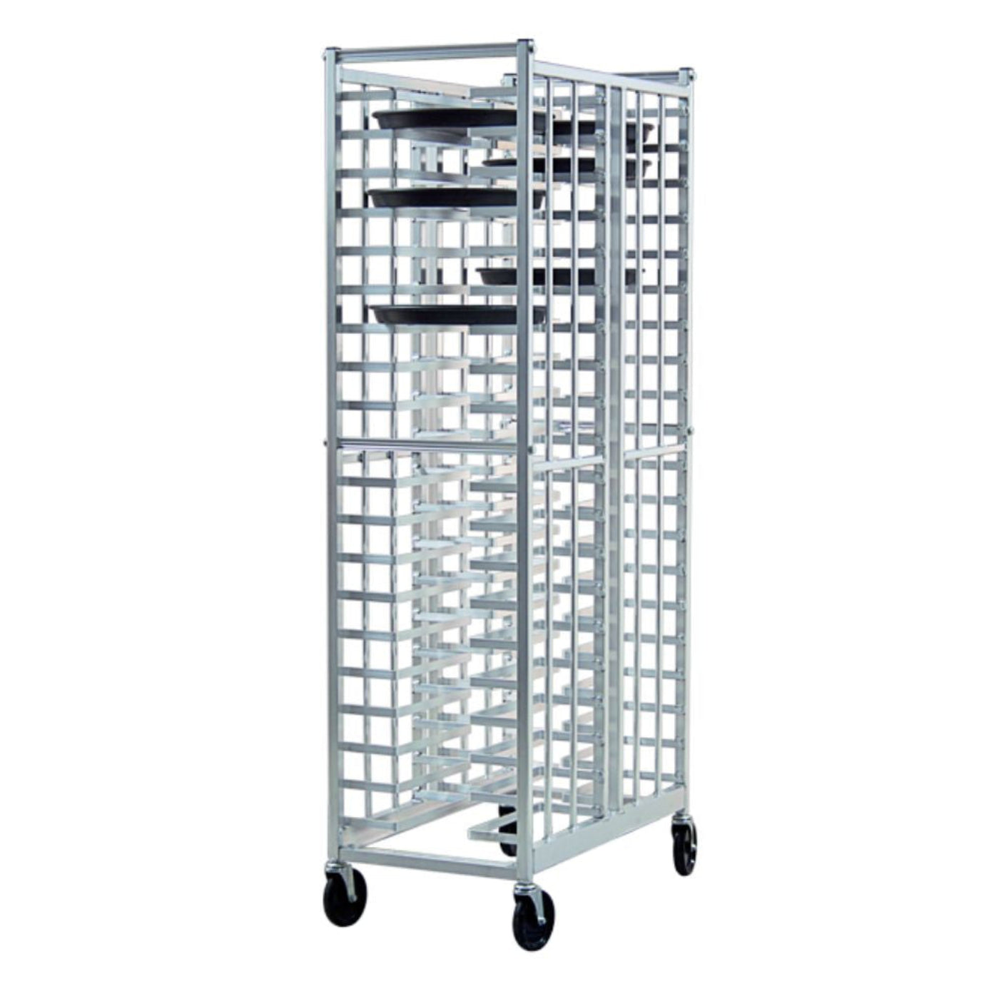 New Age 99310 Mobile Single Wide 20.38" Universal Pizza Pan Rack with 32" Depth - NW99310