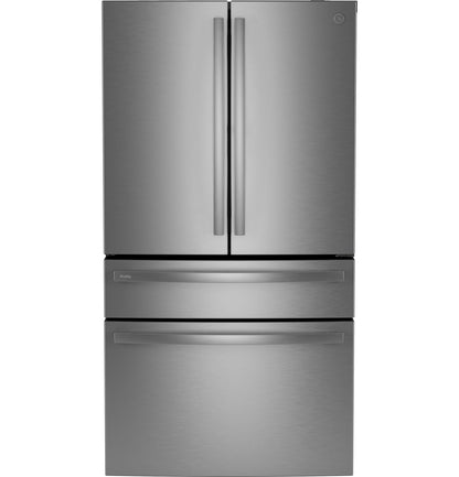 GE 23.2 Cu. Ft. Smart 4-Door French-Door Fridge, Counter-Depth - PJE23BYWFS-KT