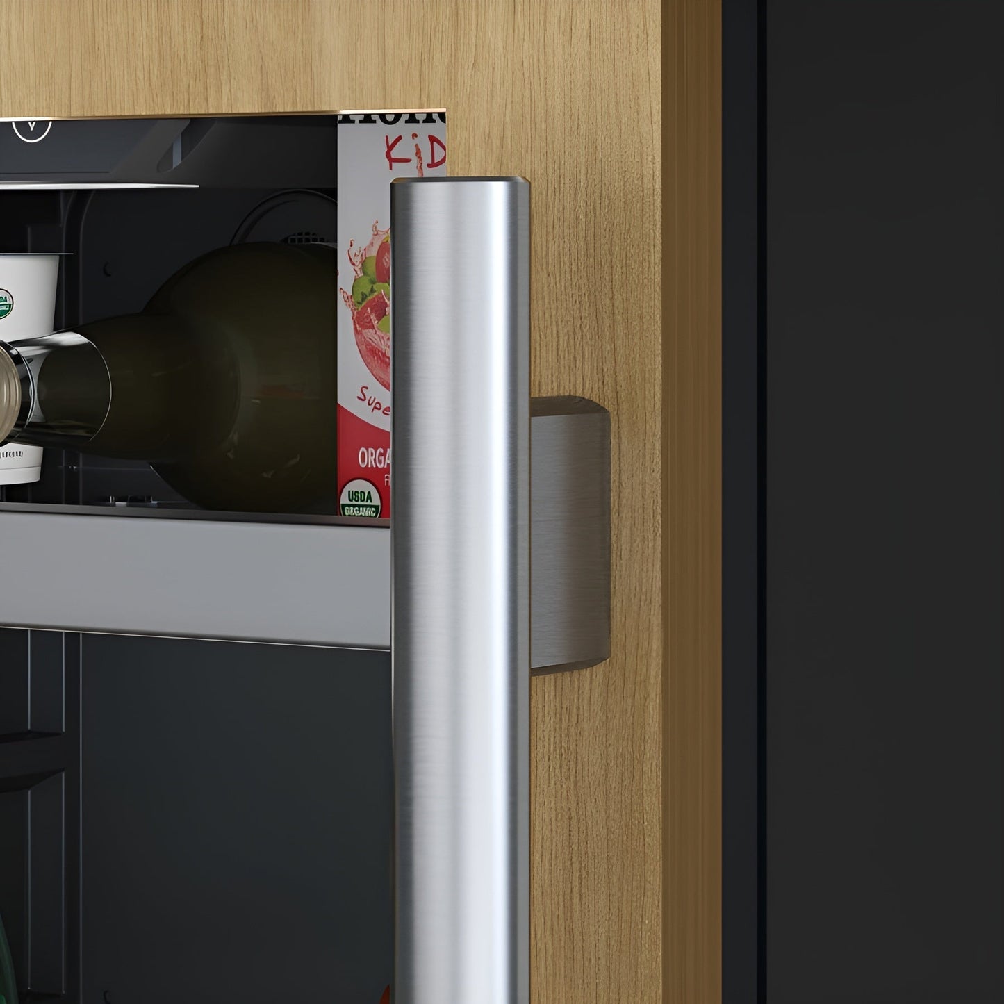 Avallon 24 Inch Wide 140 Can Energy Efficient Beverage Center with LED Lighting, Double Pane Glass, Touch Control Panel and Left Swing Door - ABR242PRGLH