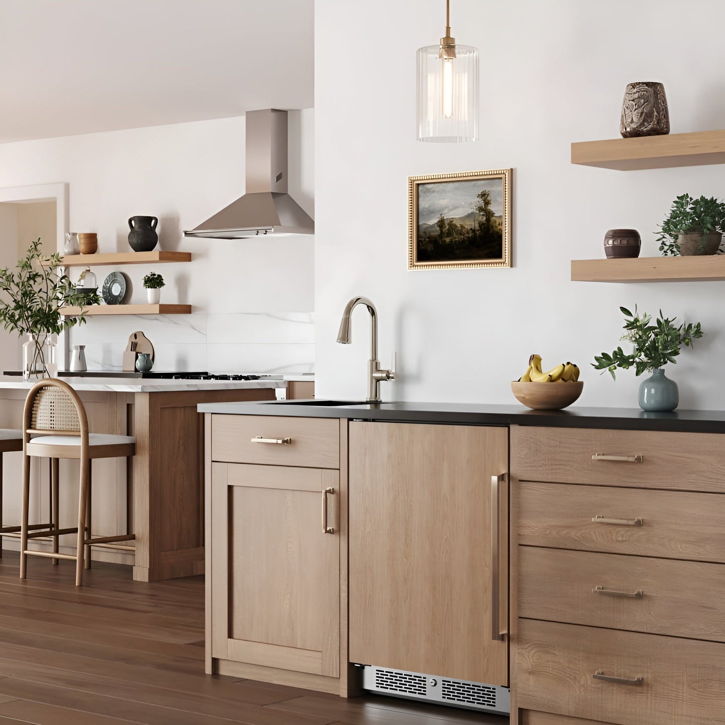 Avallon 24 Inch Wide 140 Can Energy Efficient Beverage Center with LED Lighting, Double Pane Glass, Touch Control Panel and Left Swing Door - ABR242PRGLH