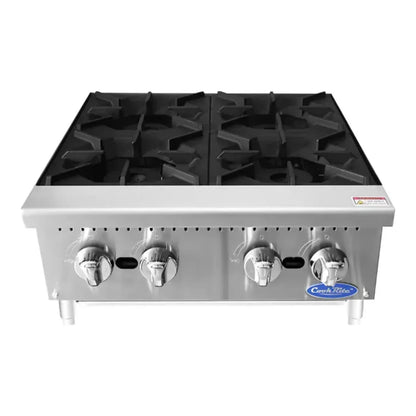 Atosa ACHP-4 24" Heavy Duty Countertop Range, Hot Plate with 4 Burners 128,000 BTU - ACHP-4