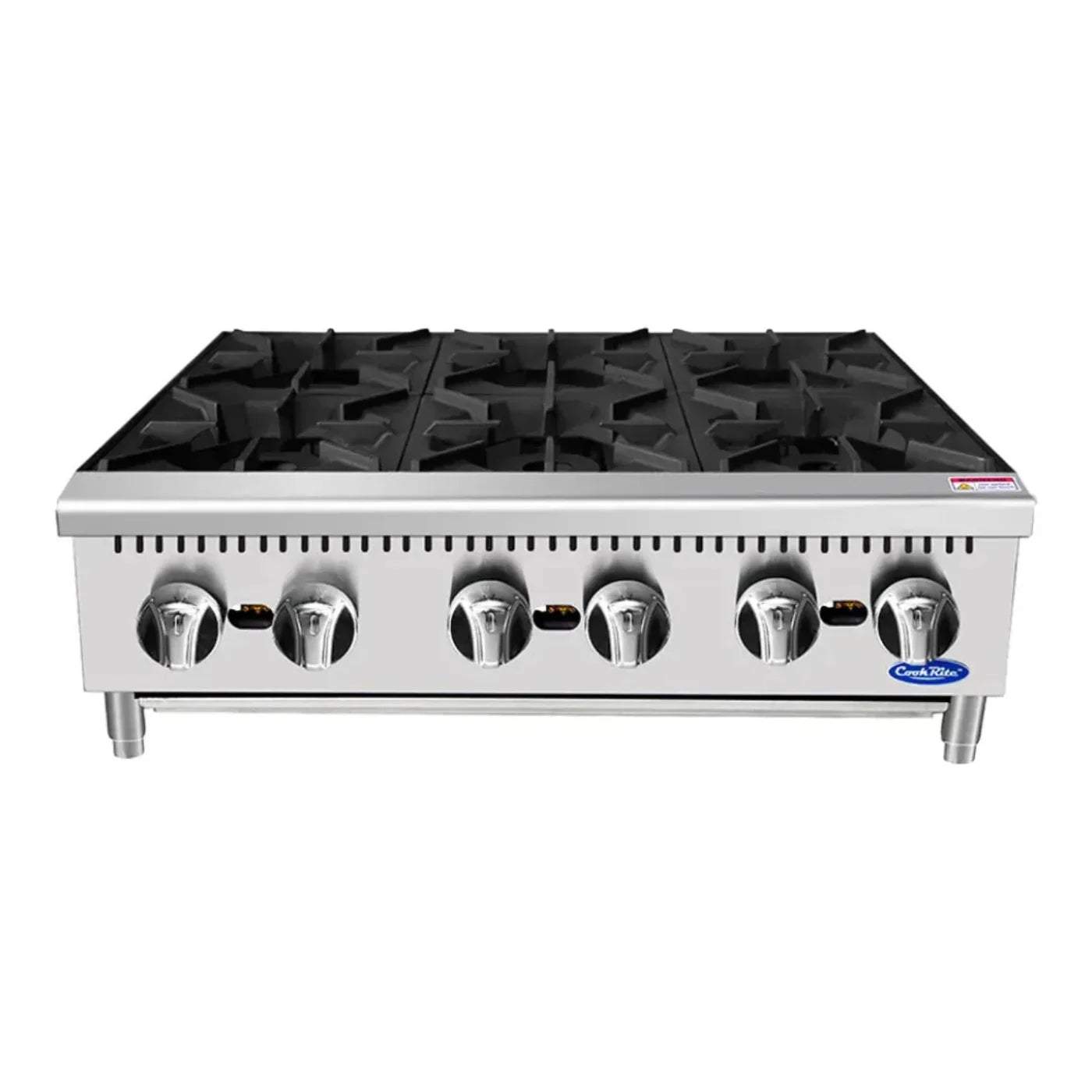 Atosa ACHP-6 36" Heavy Duty Countertop Range, Hot Plate with 6 Burners 192,000 BTU - ACHP-6