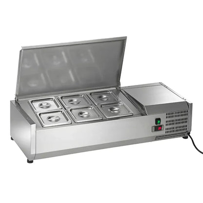 Arctic Air ACP40 40" Six Pan Stainless Steel Counter Top Prep Unit - ACP40