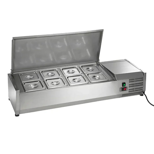 Arctic Air ACP40 40" Six Pan Stainless Steel Counter Top Prep Unit - ACP40