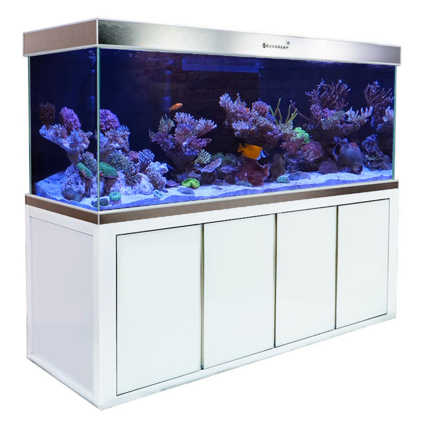 Aqua Dream 260 Gallon Aquarium White and Silver  - AD-1980-WS