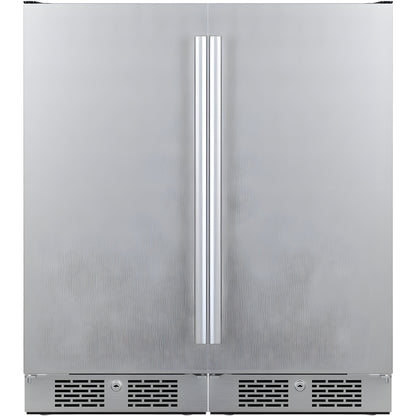 Avallon 30 Inch Wide 6.7 Cu. Ft. Built-In or Free Standing Side by Side Dual Compact Refrigerator - AFR152SSDUAL